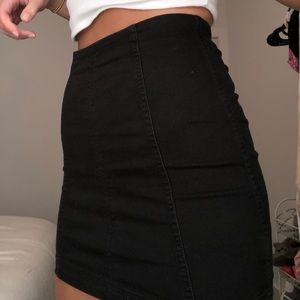 Free People Modern Femme Denim Mini ( in black )